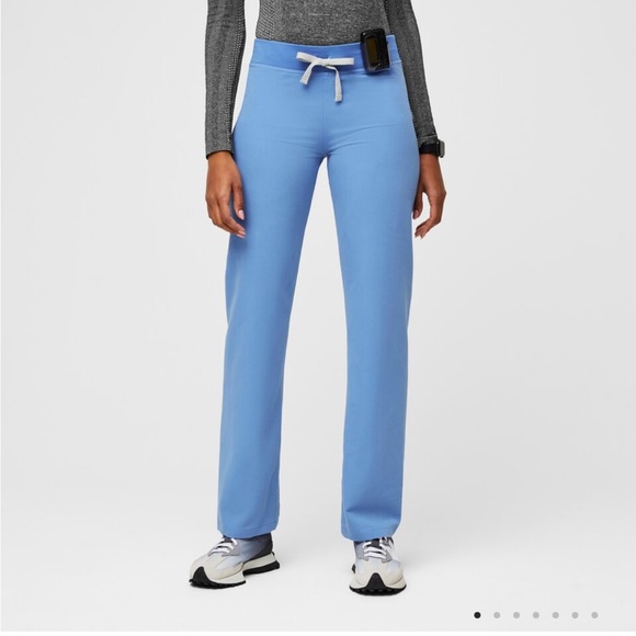 Figs Pants - Figs Livingston tall scrub pants- Ceil Blue